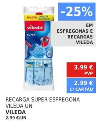 Minipreço Recarga Super Esfregona Vileda UN promoção