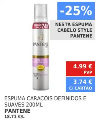 Espuma Caracóis Definidos e Suaves Pantene 200ml