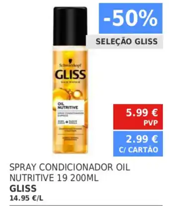 Spray Condicionador Oil Nutritive 19 200ml Gliss