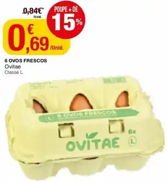 Intermarché 6 Ovos Frescos Ovitae Classe L promoção