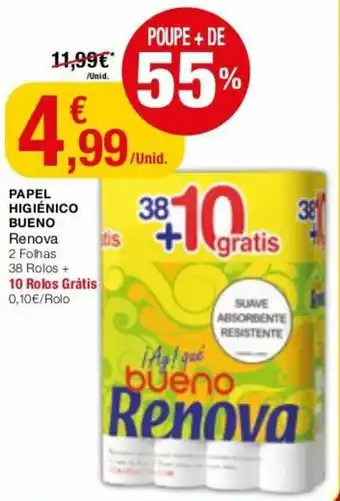 Papel Higiénico Bueno Renova 38 Rolos
