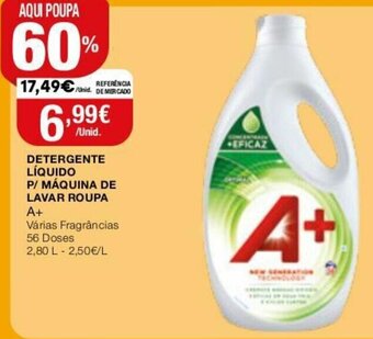 Intermarché Detergente Líquido p/Máquina de Lavar Roupa A+ 2,80L promoção