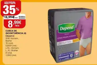 Intermarché Cueca de Incontinência 4 Depend promoção