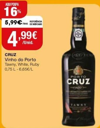 Intermarché Cruz Vinho do Porto 0,75L promoção