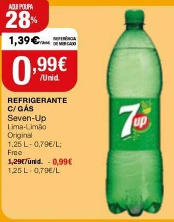 Intermarché Refrigerante C/Gás Seven-Up 1,25L promoção