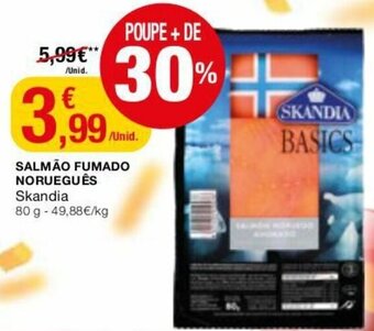 Intermarché Salmão Fumado Norueguês Skandia 80g promoção