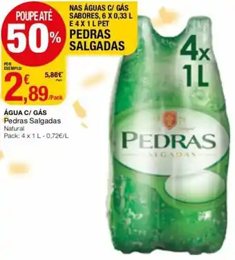 Intermarché Água S/Gás Pedras Salgadas Natural 4x1L promoção