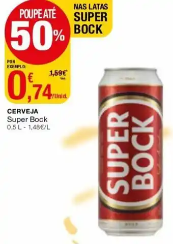 Intermarché Cerveja Super Bock 0,5L promoção
