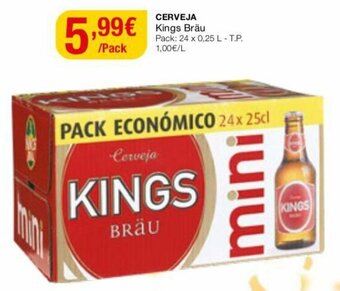 Intermarché Cerveja Kings Bräu 24x0,25L promoção