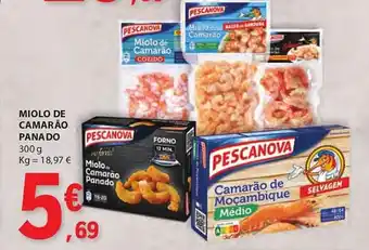 E.Leclerc MIOLO DE CAMARÃO PANADO 300 g promoção