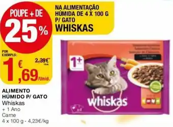 Intermarché Alimento Húmedo P/ Gato Whiskas 4x100g promoção