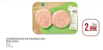 El Corte Inglés Hambúrguer de Frango Bio Biologic promoção