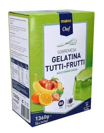 Makro METRO Chef Gelatina Tutti Frutti 4 X 340 G promoção