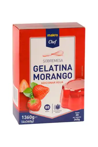 Makro METRO Chef Gelatina Morango 4 X 340 G promoção