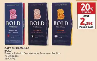 Supercor CAFÉ EM CÁPSULAS BOLD 10 Unidades promoção