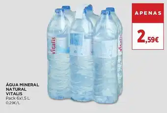 Supercor ÁGUA MINERAL NATURAL VITALIS Pack 6x1,5 L promoção