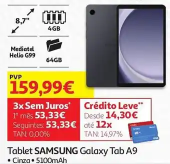 Auchan Tablet SAMSUNG Galaxy Tab A9 promoção