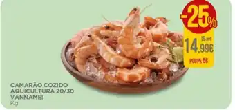 El Corte Inglés Camarão Cozido Aquicultura 20/30 Vannamei promoção