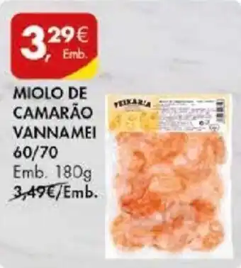 Pingo Doce MIOLO DE CAMARÃO VANNAMEI 60/70 Emb. 180g. promoção