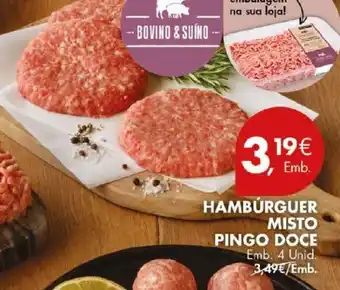 Pingo Doce HAMBURGUER MISTO PINGO DOCE Emb. 4 Unid. promoção