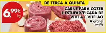 Pingo Doce CARNE PARA COZER E ESTUFAR/PICADA DE VITELA E VITELÃO A granel promoção