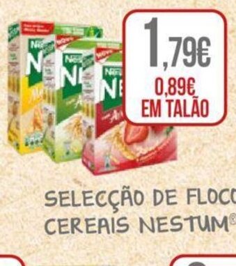 Selecção de Flocos de Cereais Nestum