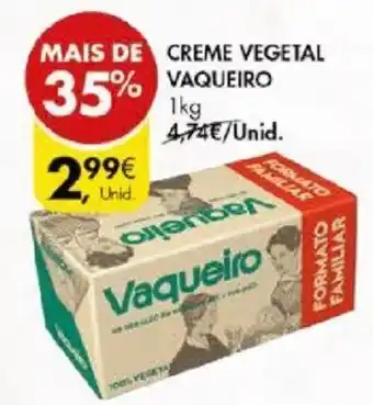 Pingo Doce CREME VEGETAL VAQUEIRO 1kg promoção