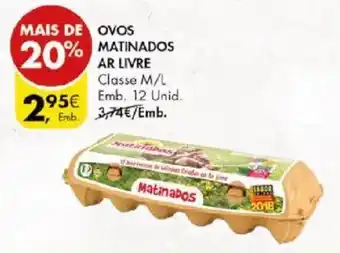 Pingo Doce OVOS MATINADOS AR LIVRE Classe M/L Emb. 12 Unid. promoção