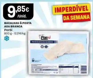 Intermarché Porsi - bacalhau à posta asa branca promoção