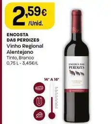 Intermarché Encosta das perdizes - vinho regional alentejano promoção