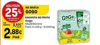 Intermarché Gogo squeez - saqueta de fruta promoção