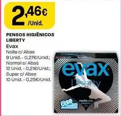 Intermarché Evax - pensos higienicos liberty promoção