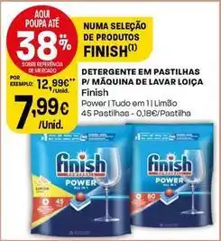 Intermarché Finish - detergente em pastilhas p/ máquina de lavar loica promoção