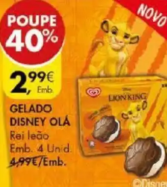 Pingo Doce GELADO DISNEY OLÁ Rei leão Emb. 4 Unid. promoção