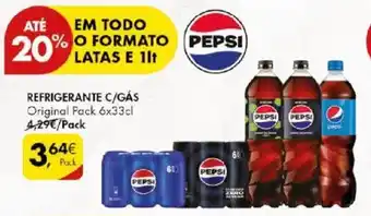 Pingo Doce REFRIGERANTE C/GÁS Original Pack 6x33cl promoção