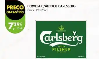 Pingo Doce CERVEJA C/ÁLCOOL CARLSBERG Pack 12x25cl promoção