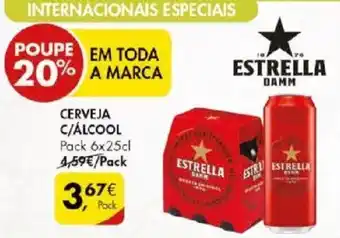 Pingo Doce CERVEJA C/ÁLCOOL Pack 6x25cl promoção