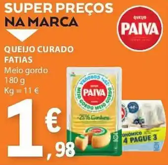 E.Leclerc QUEIJO CURADO FATIAS Meio gordo 180g promoção