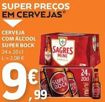 E.Leclerc CERVEJA COM ÁLCOOL SUPER BOCK 24x20cl promoção