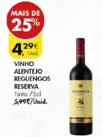 Pingo Doce VINHO ALENTEJO REGUENGOS RESERVA Tinto 75cl promoção