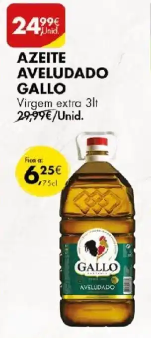 Pingo Doce AZEITE AVELUDADO GALLO Virgem extra 3lt promoção