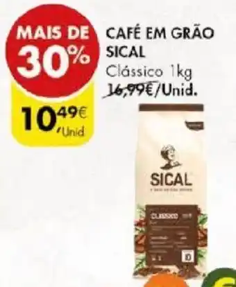 Pingo Doce CAFÉ EM GRÃO SICAL Clássico 1kg promoção