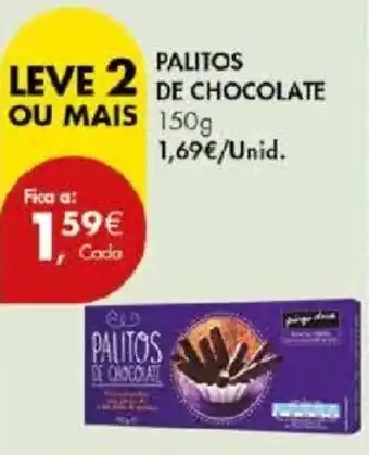 Pingo Doce PALITOS DE CHOCOLATE 150g promoção