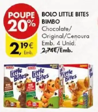 Pingo Doce BOLO LITTLE BITES Emb. 4 Unid. promoção