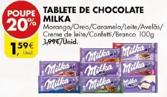 Pingo Doce TABLETE DE CHOCOLATE MILKA promoção