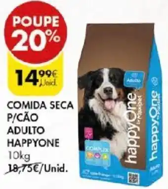 Pingo Doce COMIDA SECA P/CÃO ADULTO HAPPYONE 10kg promoção