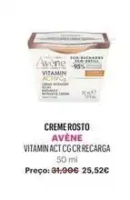 Auchan Avène - creme rosto vitamin act cg recarga promoção