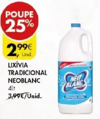 Pingo Doce LIXÍVIA TRADICIONAL NEOBLANC 4lt promoção