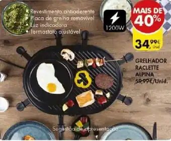 Pingo Doce GRELHADOR RACLETTE ALPINA promoção