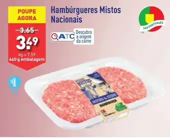 ALDI Hambúrgueres Mistos Nacionais 460g promoção